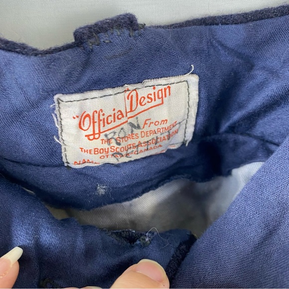 Vintage Boy Scouts Canada Official Design Wool Shorts Navy Uniform - Picture 3 of 8